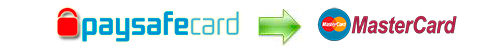 Exchange rates Paysafecard to MasterCard EUR, Paysafecard to MasterCard USD.